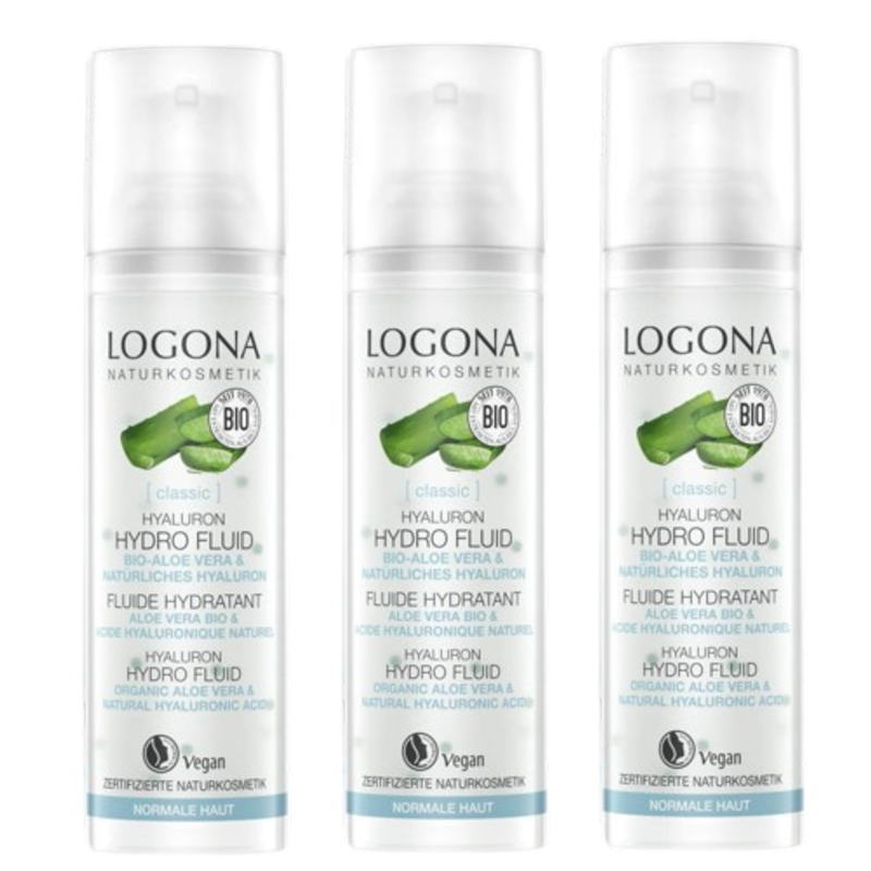 LOGONA ロゴナ　ハイドロフリュイド(アロエヴェラ)(30ml)×3点セット