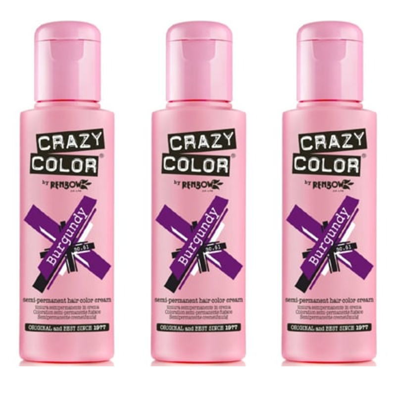 アレス クレイジーカラー バーガンディ 100ml（3点セット）