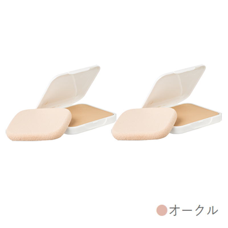 アルバコスメティックス SSパウダーファンデーション h-2 オークル 13g リフィル(パフ付)（2点セット）