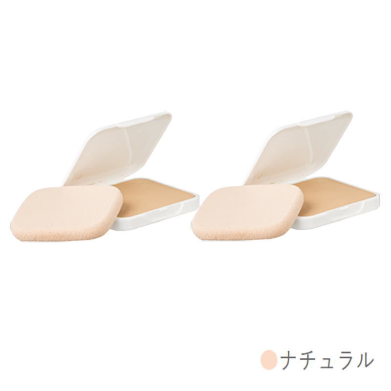アルバコスメティックス SSパウダーファンデーション h-2 ナチュラル 13g リフィル(パフ付)（2点セット）