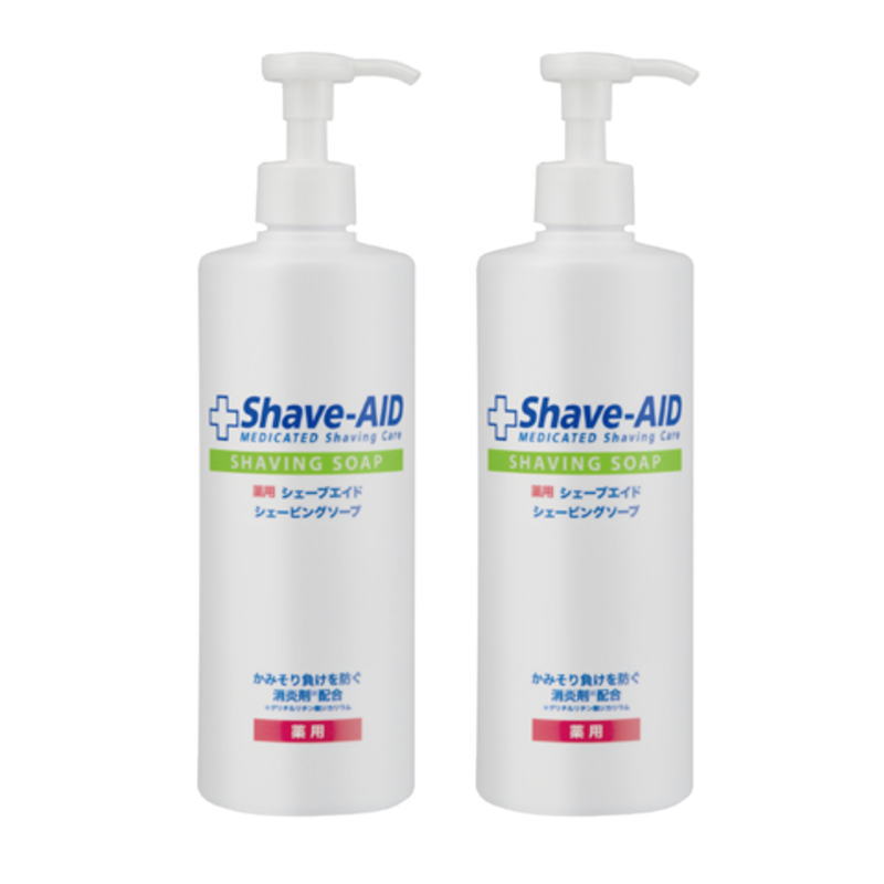 菊星 シェーブエイド 薬用シェービングソープ 400ml (2点セット)