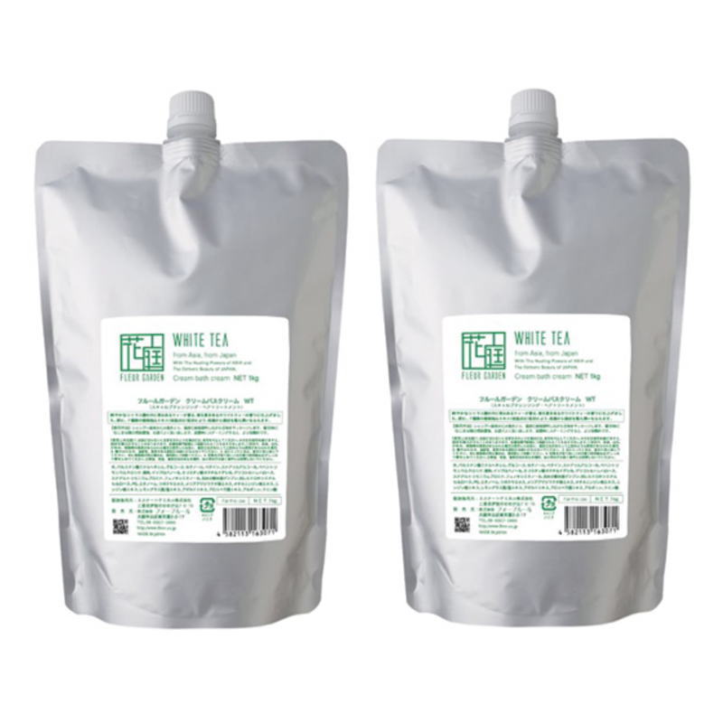 フォーフルール フルールガーデン クリームバスクリーム WT（ホワイトティーフローラル） 1kg (2点仕掛ける)
