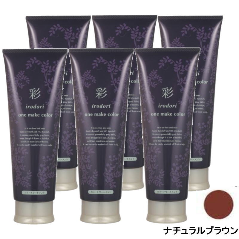 イリヤ 彩 ONEメイクカラー ナチュラルブラウン 250g×6点セット|PECHKA