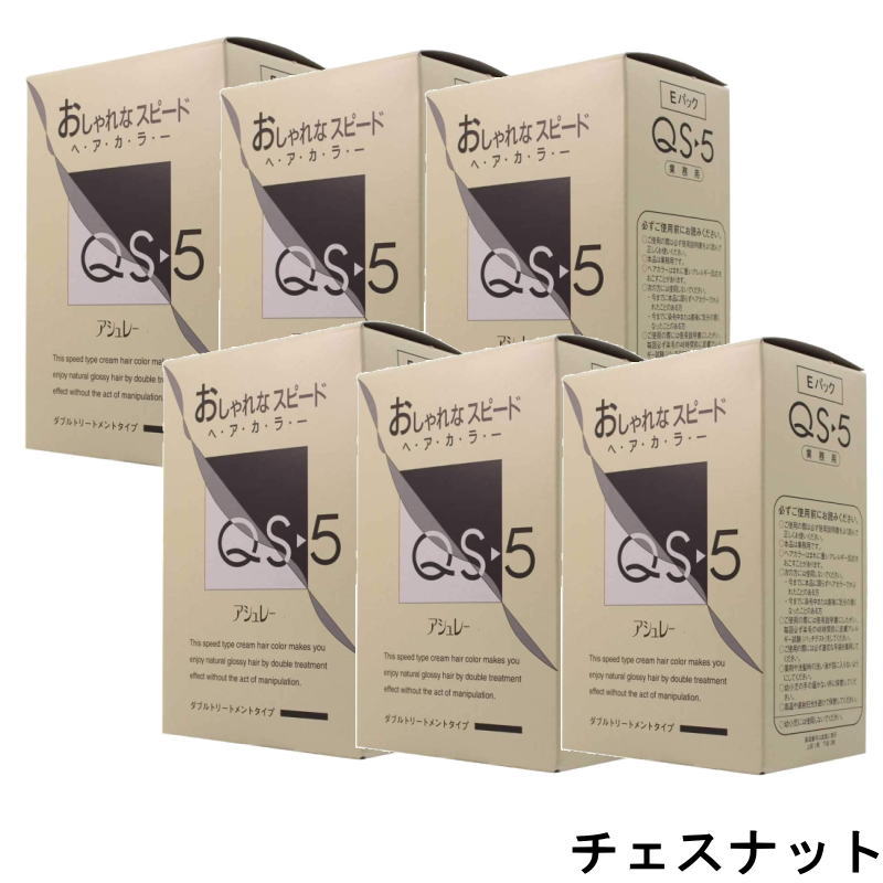 hoyu ホーユープロフェッショナル アシュレー QS-5 CQ-5 チェスナット 業務用 (1剤/50g×3、2剤/50g×3)×6点セット|PECHKA