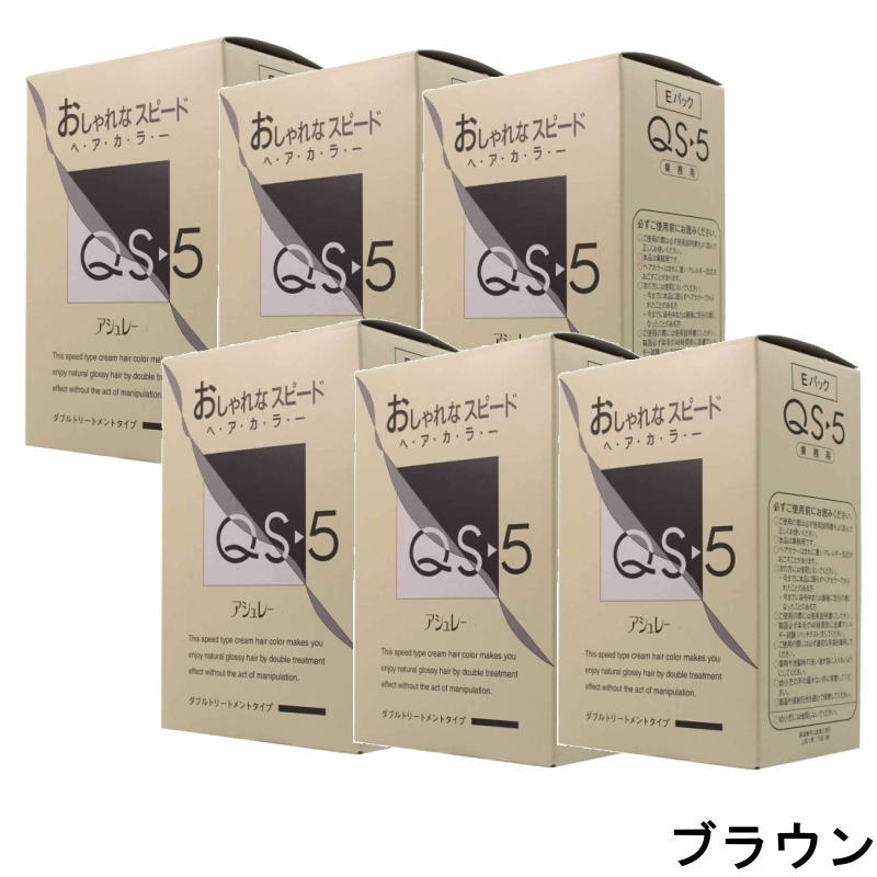 hoyu　ホーユープロフェッショナル　アシュレー QS-5　ブラウン　業務用　(1剤/50g×3、2剤/50g×3)×6点セット