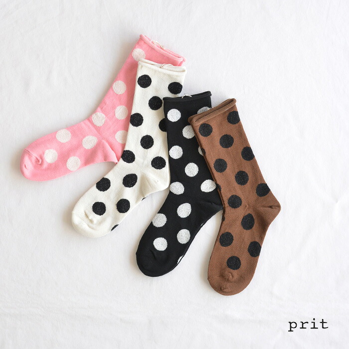 P01663 【楽天市場】prit プリット ドットソックス(全4色) P01663 メール便OK:PEDAL