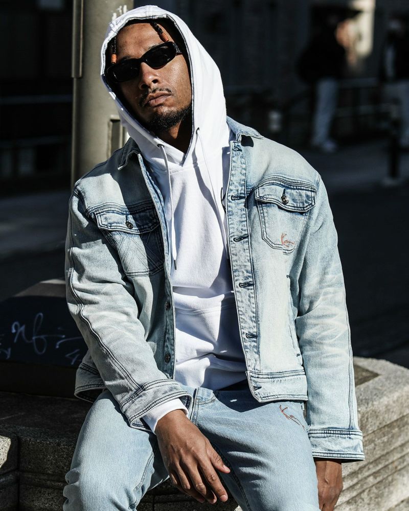 Karl Kani ストレッチ ライン切替 デニム ジャケット