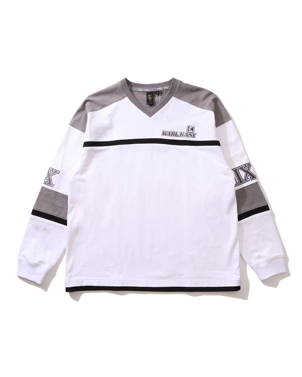 Karl Kani （カールカナイ） ホッケー Vネック ロンT メンズ