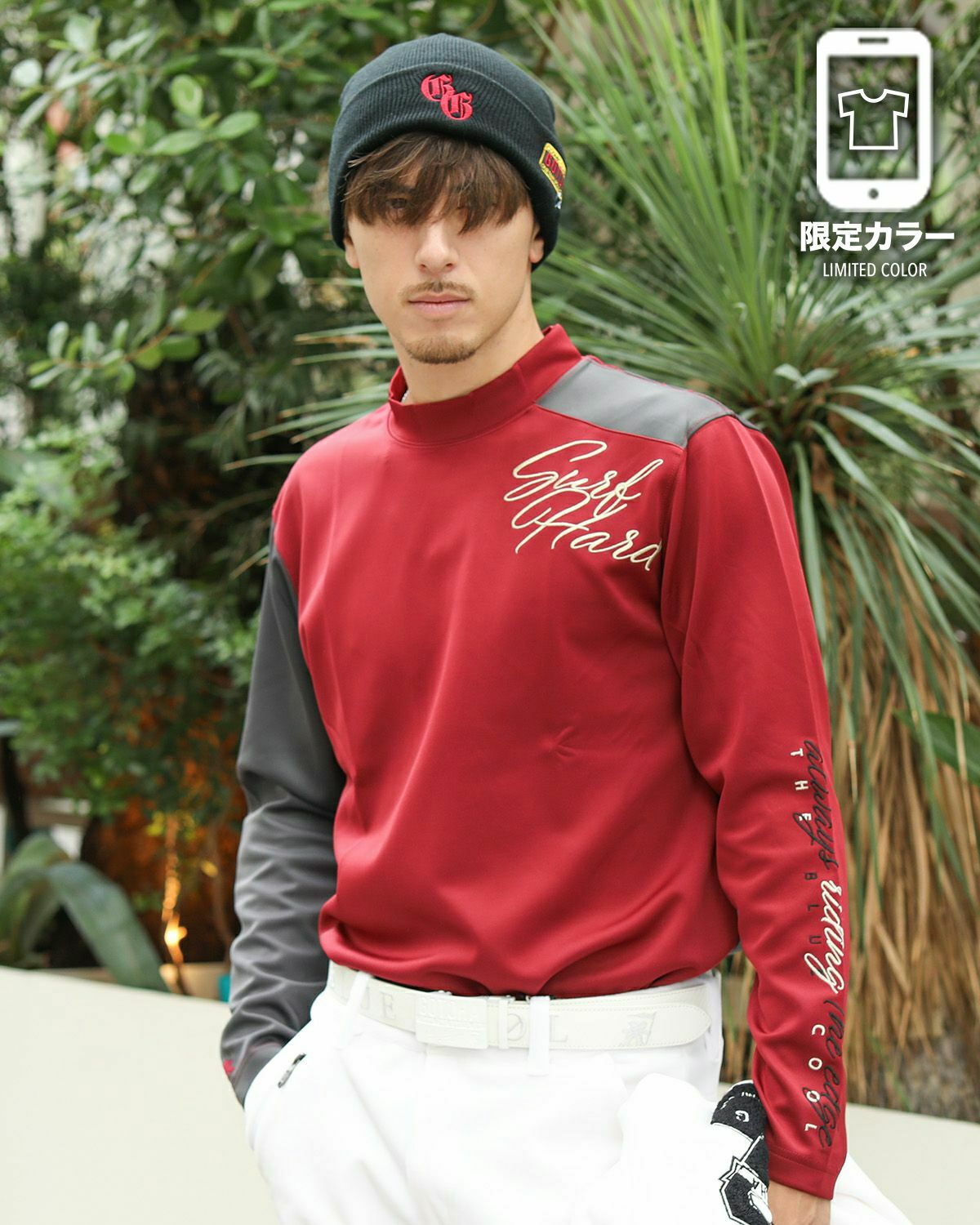 GOTCHA GOLF 抗菌防臭 カラー切替 ハイネック ロンT