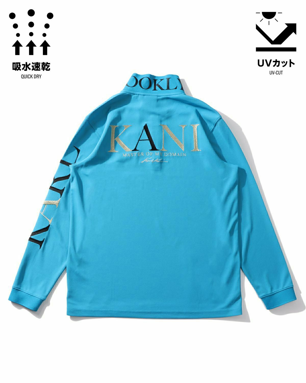Karl Kani GOLF ドライ UVカット インパクト クロスロゴ ベーシック ロングポロ