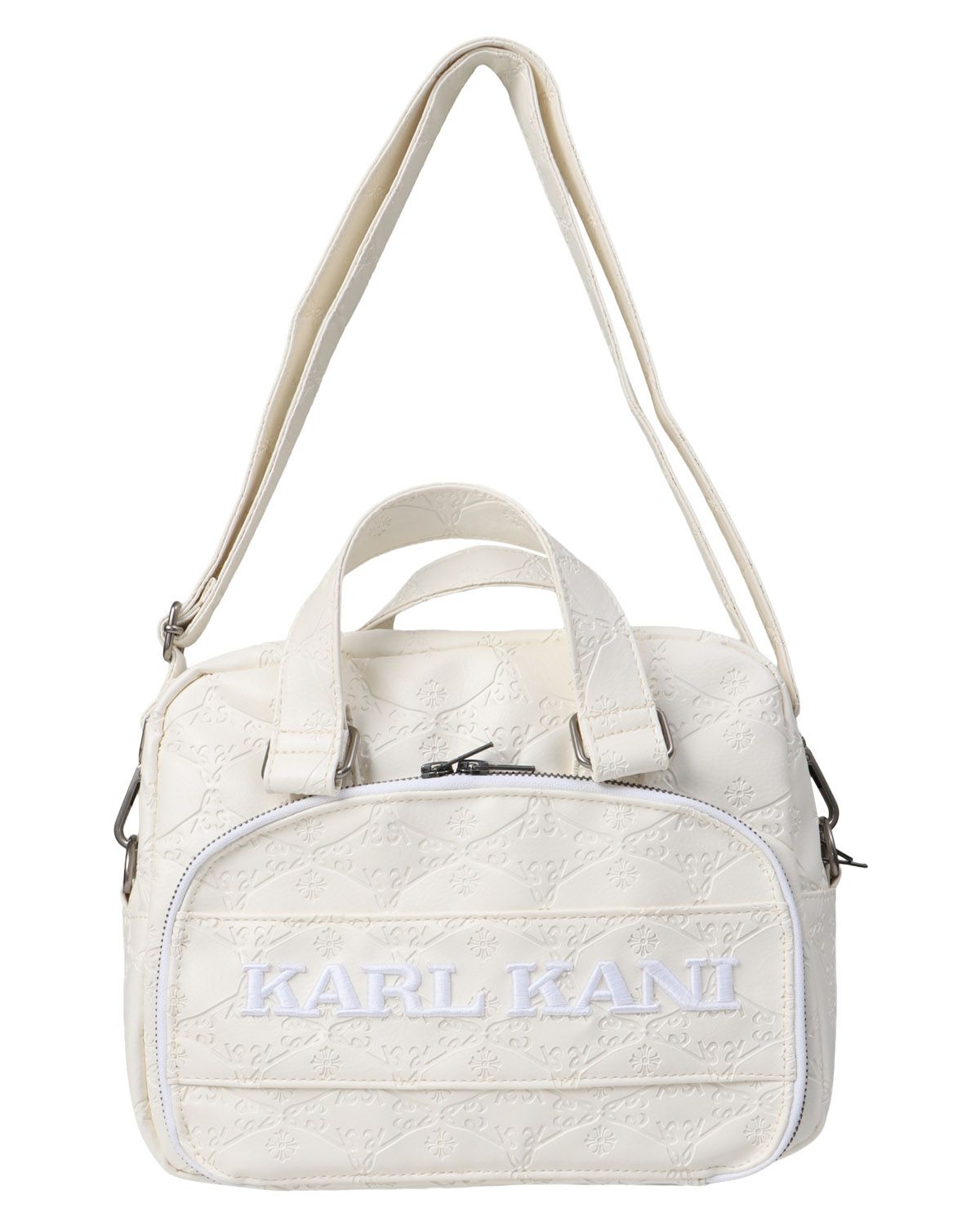 Karl Kani GOLF ダイヤモンド スペード PU 総柄 エンボス ラウンドポーチ｜ピート店