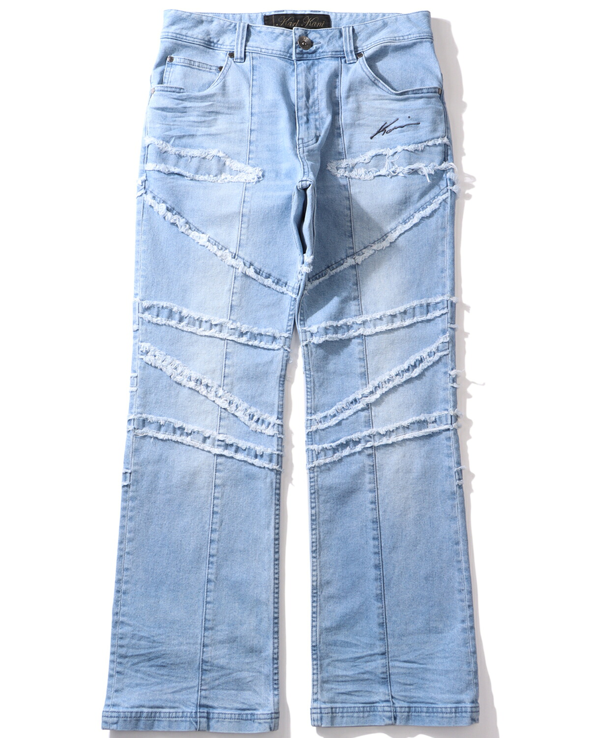 Karl Kani SL ストレッチ フリンジ フレア デニムパンツ