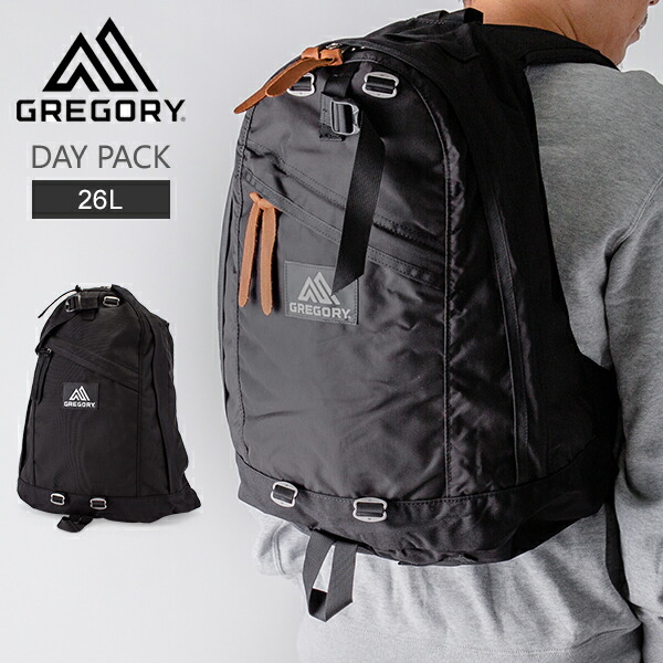 グレゴリー GREGORY デイパック DAY PACK 26L 背嚢 うしろ側風呂敷き包み 12601 1041 メンズ レディース A4 黒いこと 通い 通学 流行り物 背嚢 恒星日 生存期間 背嚢 お坊っちゃん バレンタイン
