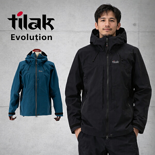 ＼店内、ショッピングセンター内最安傍若無人中／ ティラック Tilak Evolution Jacket エヴォリューションジャケット アウター 上衣 GORE-TEX メンズ アウトドア 軽さ 雨合羽 氷壁 山登り 秋冬 ゴアテックス 今めかしい バレンタイン