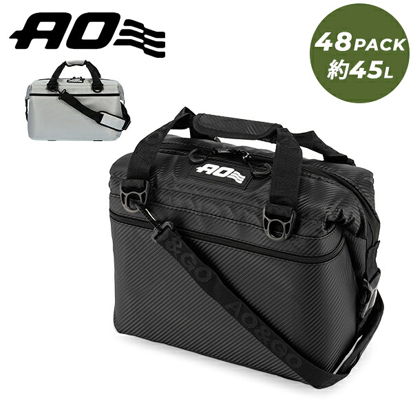 ＼店内、モール内最安挑戦中／ エーオー クーラーズ AO Coolers クーラーバッグ 48パック カーボン ソフトクーラー AOCR48BK ブラック AOCR48SL シルバー 48PACK CARBON アウトドア キャンプ