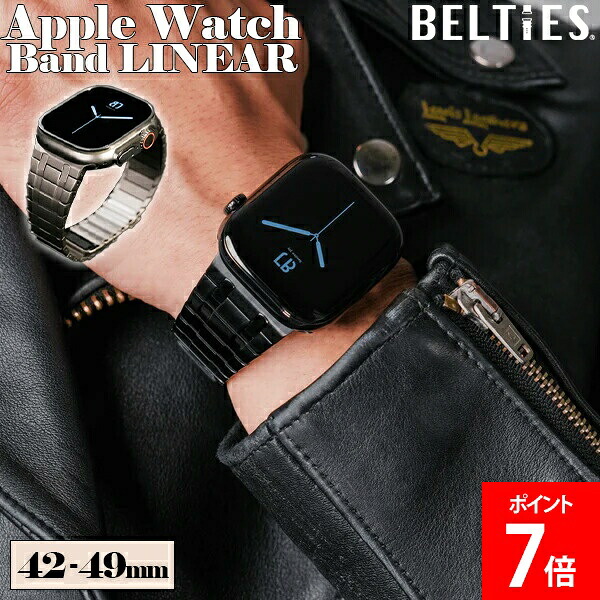 ＼店内、マラソンSALE開催中／ アップルウォッチ Apple Watch バンド リニア BELTIES ベルティーズ ベルト ステンレス 42mm 44mm 45mm 46mm 49mm メンズ レディース 交換バンド おしゃれ シンプル ビジネス カジュアル ギフト プレゼント｜PEEWEE BABY