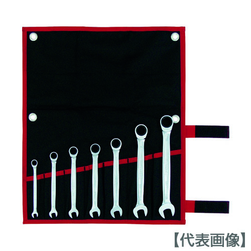 ＴＯＮＥ　ラチェットめがねレンチセット　７ｐｃｓ（RM700）369-9145【ＴＯＮＥ（株）】｜ペイントオール
