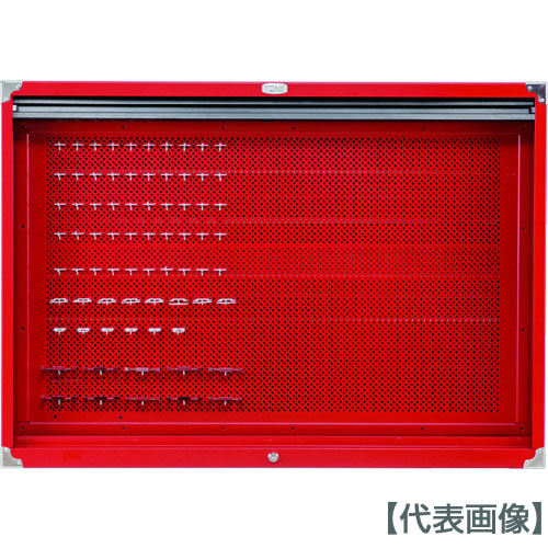 TONE 整備用工具セット シャッター付きサービスボード 間口1086×奥行124×高さ772mm セット内容:シャッター付ボード(C60B)829-2441【TONE(株)】|ペイントオール