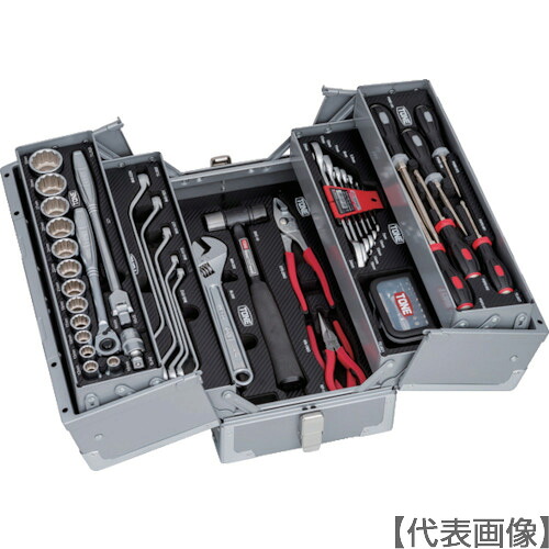 ＴＯＮＥ 保全用手道具仕掛ける 物の具仕掛ける （しろがね色遣りかた） 間口４３３×奥ふかさ２２０×高さ２４０粍（TSST430SV）829-2437【ＴＯＮＥ（株）】