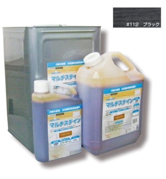 マルチステイン #112 ブラック 14kg【大阪塗料工業株式会社/カクマサ】|ペイントオール