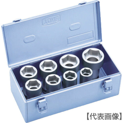 ＴＯＮＥ 差しひびき用ロングソケット書き割り（メタルトレーケース操作手順） ８ｐｃｓ 差込角１９．０粍（NV608L）387-6799【ＴＯＮＥ（株）】