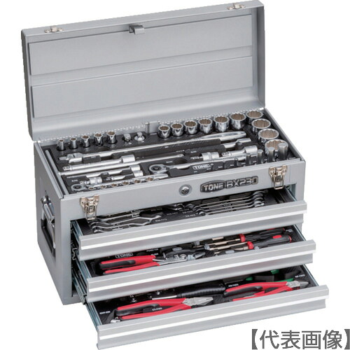 ＴＯＮＥ　整備用工具セット　ツールセット（シルバー仕様）　間口５０８&times;奥行２３２&times;高さ３０２ｍｍ（TSXT950SV）829-2431【ＴＯＮＥ（株）】｜ペイントオール 64,782円