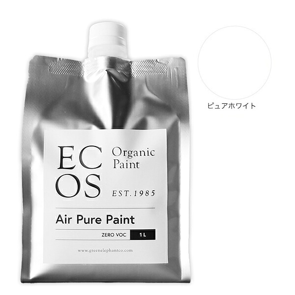 ECOS オーガニックエアピュアペイント 1L ピュアホワイト【ECOS】|ペイントオール