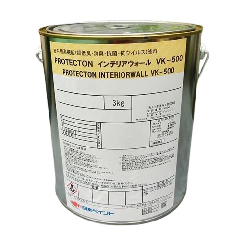 ＰＲＯＴＥＣＴＯＮインテリアウォール　VK500　ＮＤ－２１５　3kg【日本ペイント】室内塗料　ウイルス対策　上塗　淡彩