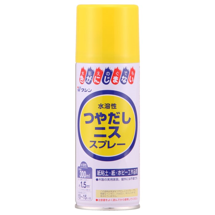 和信絵の具 水溶性つやだしニス 吹きつける 300ml 6本ｾｯﾄ 【和信絵の具】