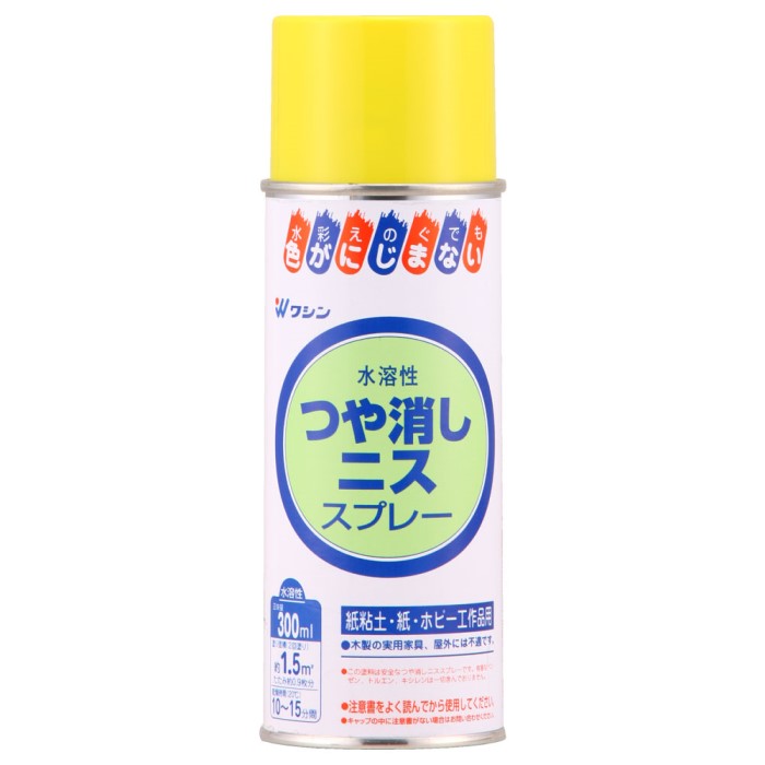 和信絵の具 水溶性無光沢ニス 吹きつける 300ml 6本ｾｯﾄ 【和信絵の具】