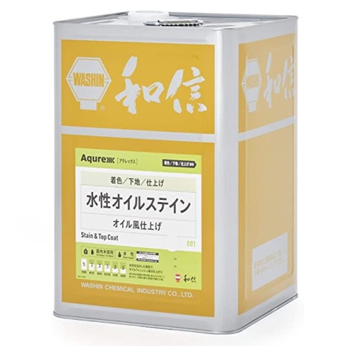 アクレックス水性オイルステイン 水系顔料着色剤 屋内木部用 OS-11 クリヤー 14Kg 【和信化学工業株式会社】|ペイントオール