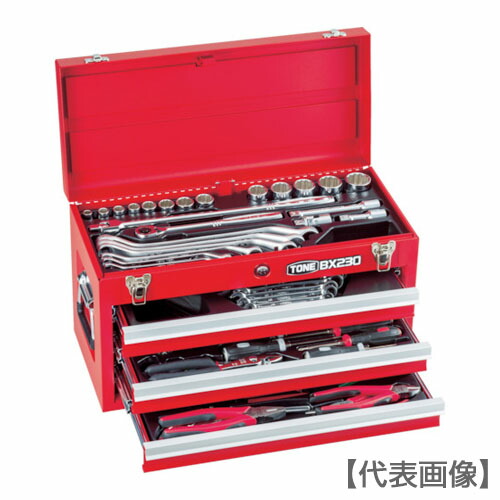TONE 整備用工具セット ツールセット 差込角12.7mm 62点セット シルバー(TSS450SV)337-8365【TONE(株)】|ペイントオール