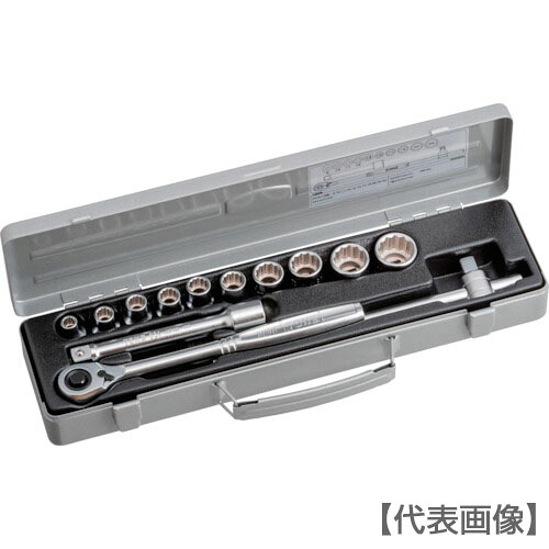 TONE ソケットレンチセット ISO 差込角12.7mm 13点セット(800MISO)116-5739【TONE(株)】|ペイントオール