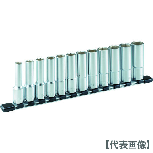 ＴＯＮＥ ディープソケットセット（６角・保持者付） １２ｐｃｓ 差込角１２．７粍（HSL412）369-8513【ＴＯＮＥ（株）】