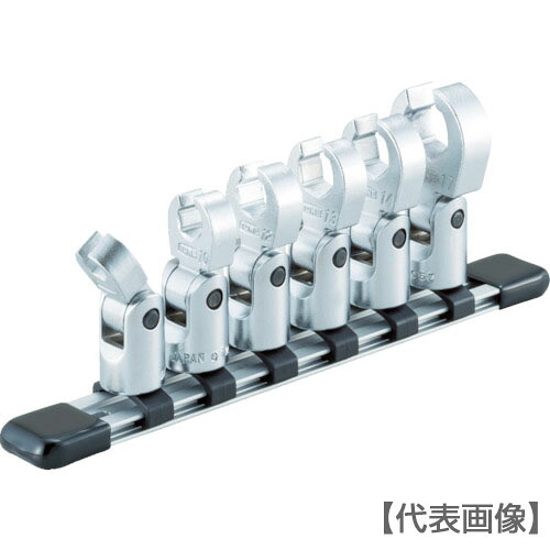 ＴＯＮＥ　フレックスクロウフットレンチセット（ホルダー付）　９ｐｃｓ（HSCF309F）396-4591【ＴＯＮＥ（株）】