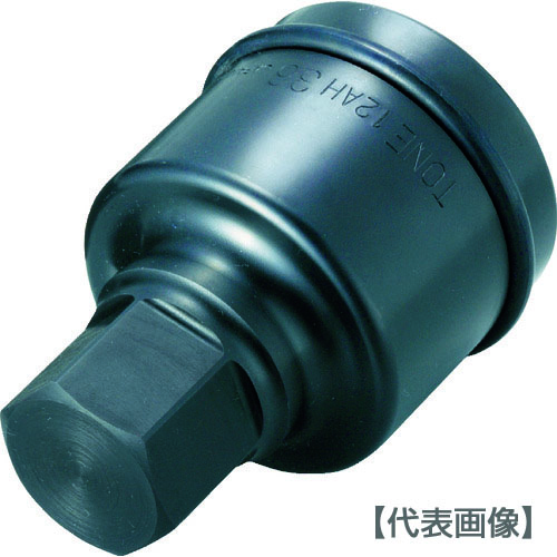 ＴＯＮＥ 差しひびき用ヘキサゴンソケット ２７粍 全長１１０粍（12AH-27）396-3764【ＴＯＮＥ（株）】
