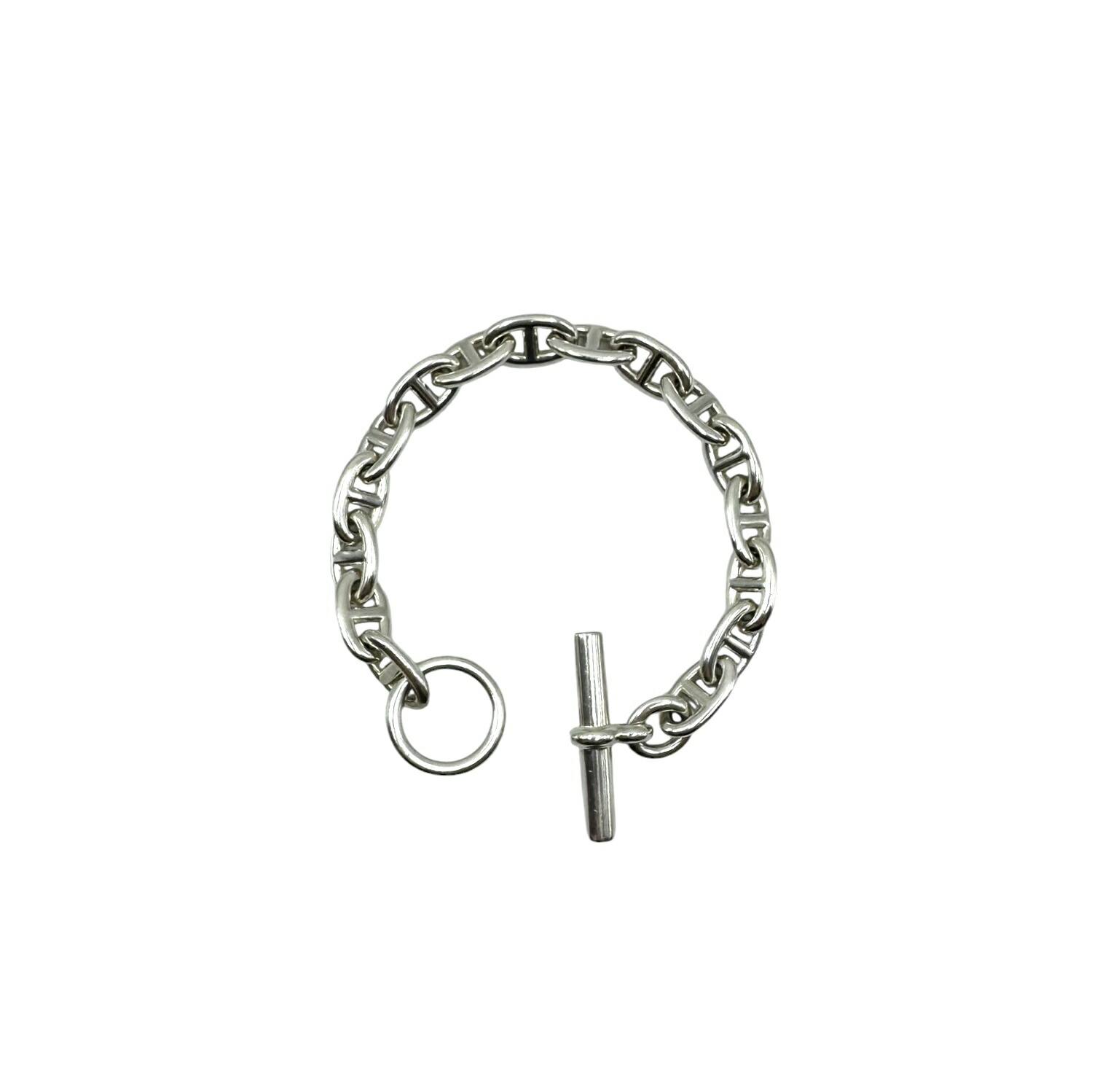 【美品】HERMES エルメス シェーヌダンクル MM 16一こま マルジェラ期 腕輪 925