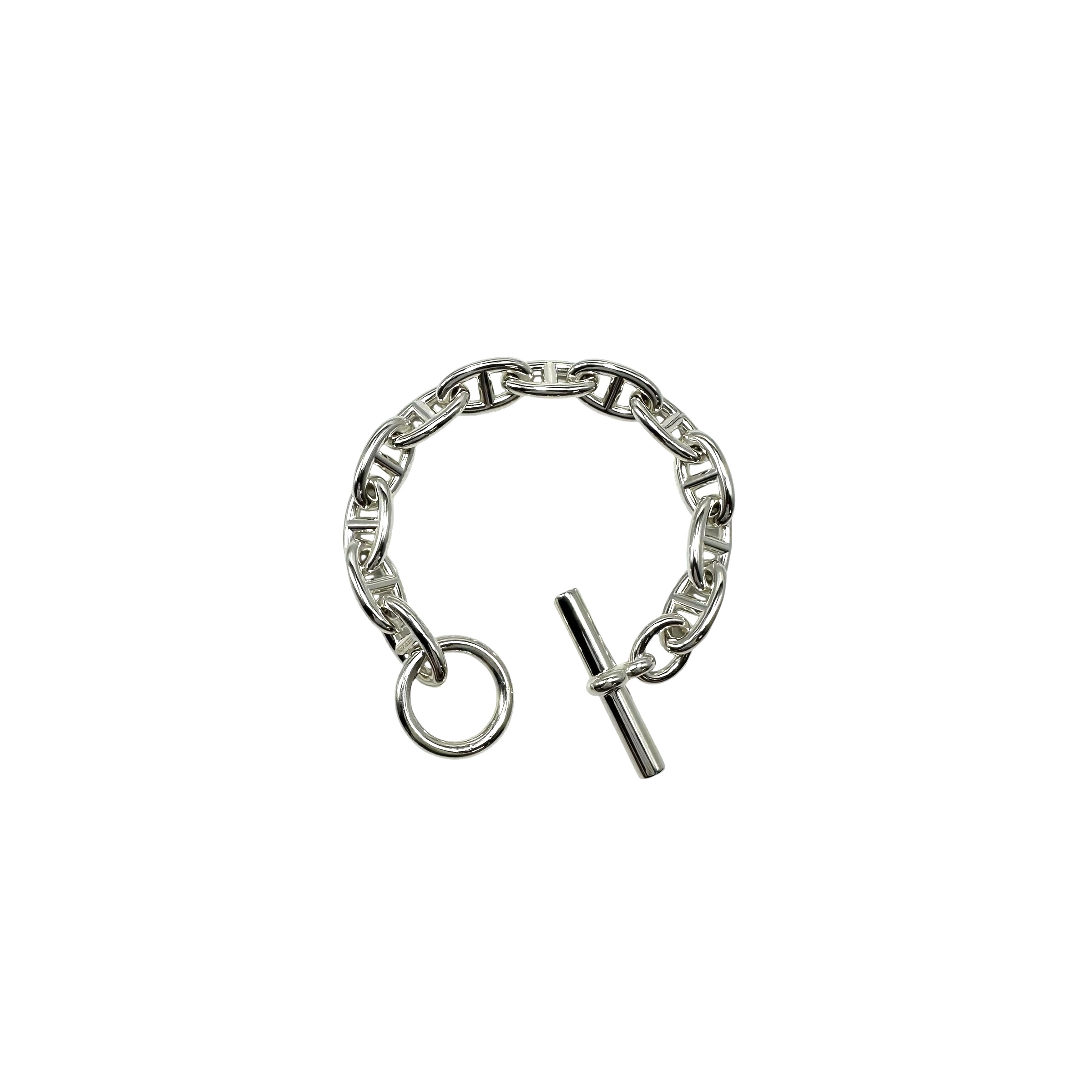 新品　GM15 エルメス　HERMES シェーヌダンクル　ブレスレット 楽天市場】【美品】HERMES エルメス シェーヌダンクル GM 15コマ 新型