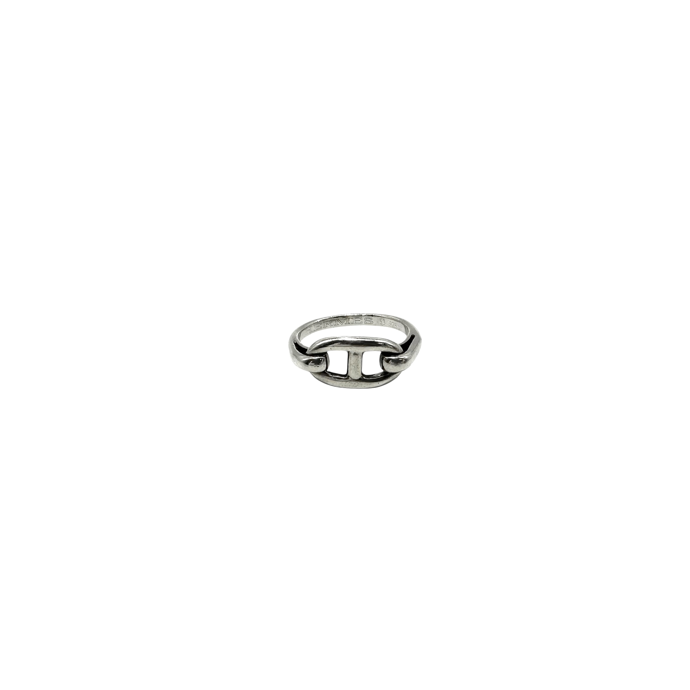 【美品】HERMES エルメス シェーヌダンクル 1コマ リング 指輪 53号 シルバー 925 99,704円