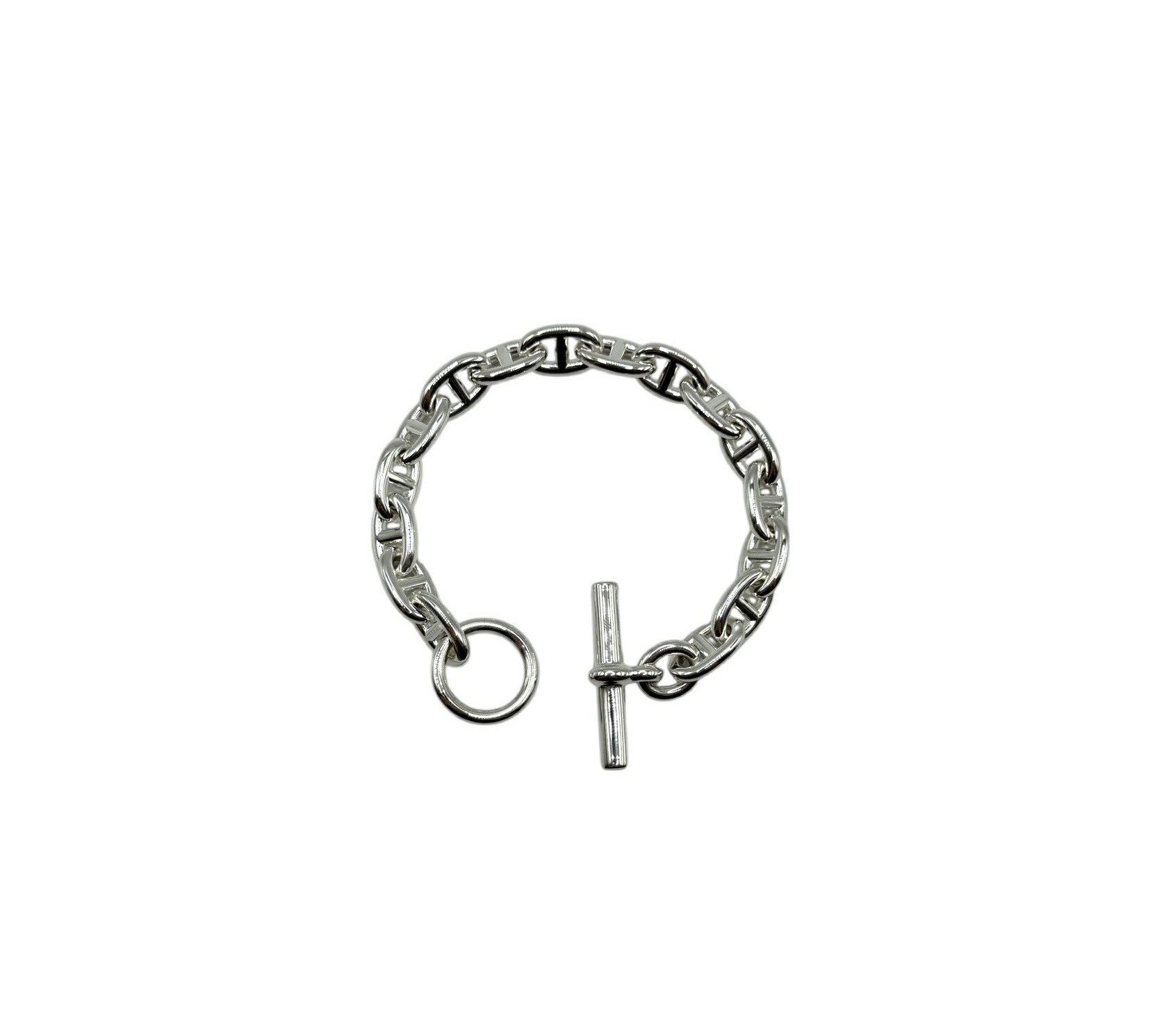 【極美品】エルメス　 HERMES シェーヌダンクル MM15 HERMES】エルメス シェーヌダンクル MM 15コマ シルバー925 レディース