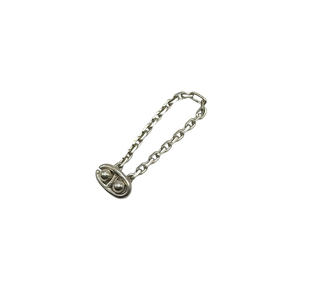 つけめんHERMES エルメス ミニ シェーヌ・ダンクル カフス 美品　銀 HERMES】エルメス『SILVER シェーヌダンクル カフリンクス