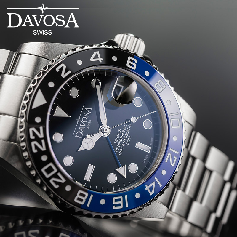 公式 【正規販売】DAVOSA ダボサ Ternos Pro GMT TT DIVERメンズ 自動巻 機械式 腕時計 161.571.45 |  Pellepenna