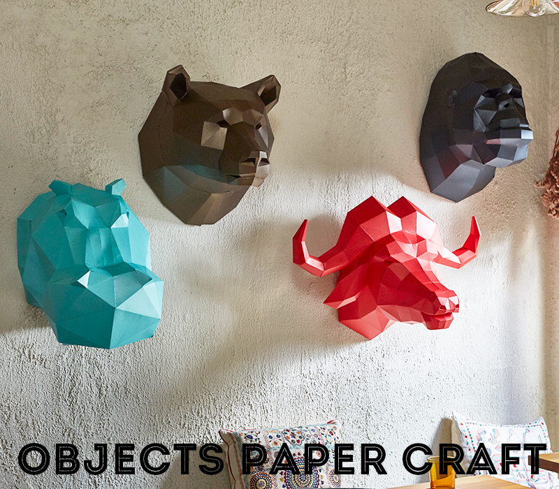 楽天市場 ペーパークラフト インテリア オブジェ Objects Paper Craft オブジェクツペーパークラフト 紙製 飾り 動物 置物 組立 家で出来る おうち時間 在宅 Pellepenna