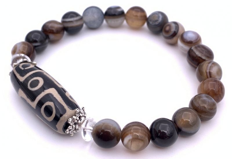 楽天市場】三眼天珠 ブレスレット 9.7mm-10.5mm 天珠 てんじゅ