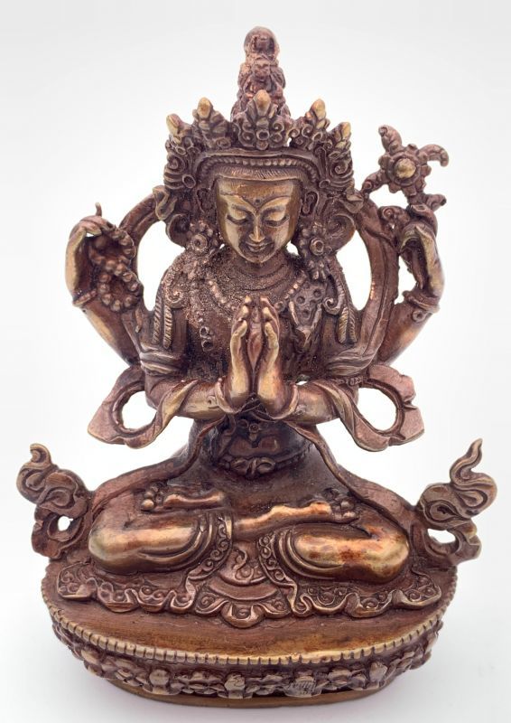 楽天市場】ネパール 真鍮 六字咒観音菩薩 6インチ / チベット 神様