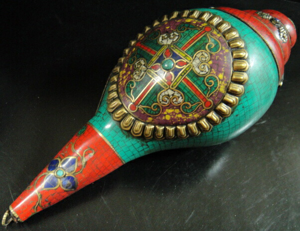 楽天市場】◇チベット密教法具 法螺貝（シャンカ）十一面千手千眼観音