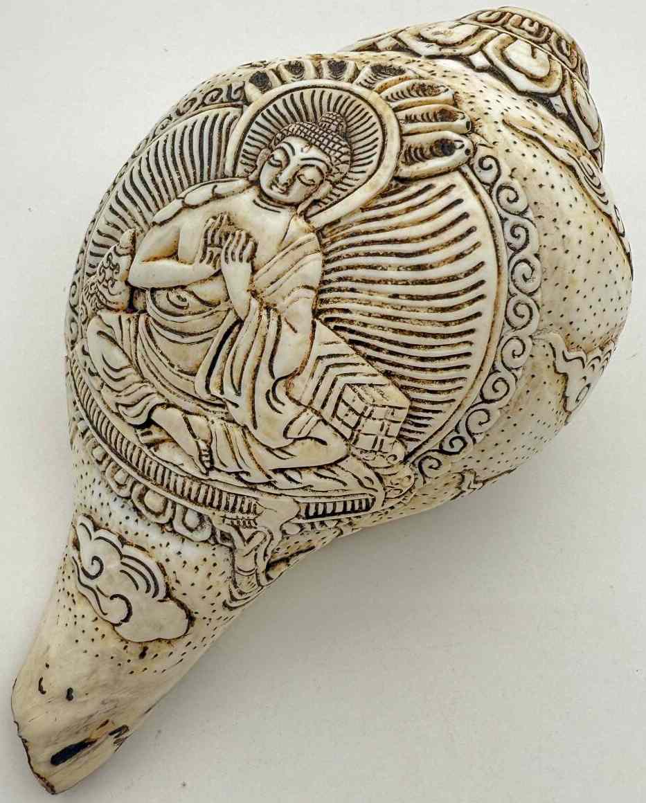 ◆チベット密教法具　法螺貝（シャンカ）ブラフマー（梵天） 楽天市場】◇チベット密教法具 法螺貝（シャンカ）ブラフマー（梵天