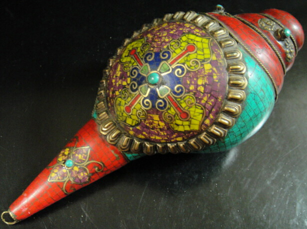 楽天市場】◇チベット密教法具 法螺貝（シャンカ）白傘蓋仏頂