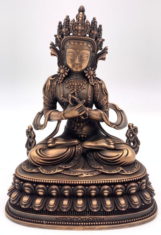 仏教美術　白銅　チベット仏　ヴァジュラパーニ　金剛手菩薩　仏像　V　7735 仏教美術 白銅 チベット仏 ヴァジュラパーニ 金剛手菩薩 仏像 V