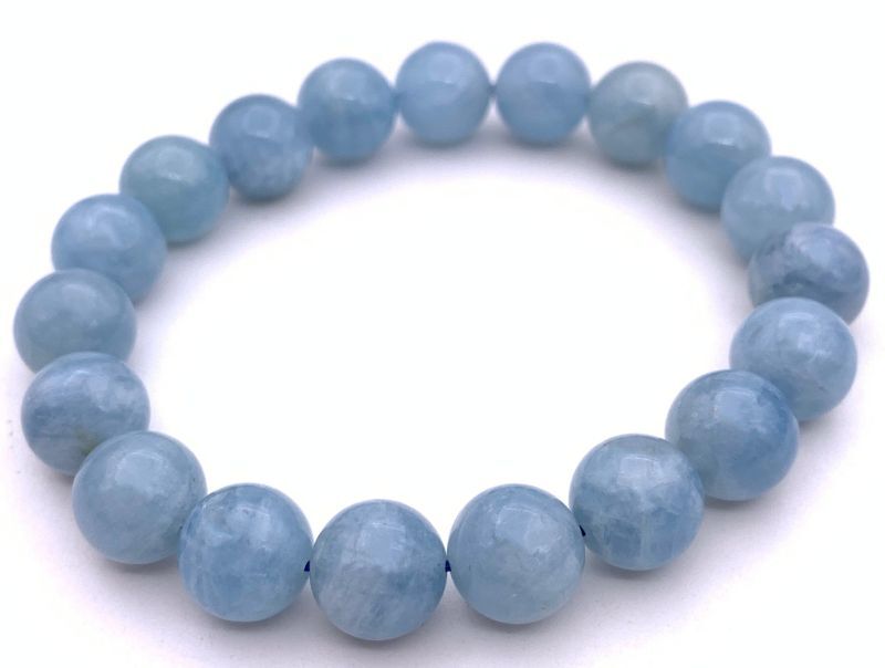 【最終値下】　美質　大玉　アクアマリン　16㍉　天然石ブレスレット アクアマリン ブレスレット 16mm 3月 誕生石 天然石 パワーストーン